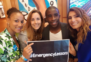 EmergencyLessons Unicef Laury Thilleman, Aurélie Chaboudez, Rio Mavuba et Alizée Cornet