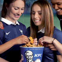 Tous fans des Bleues : la campagne de KFC pour l’équipe de France féminine de Football