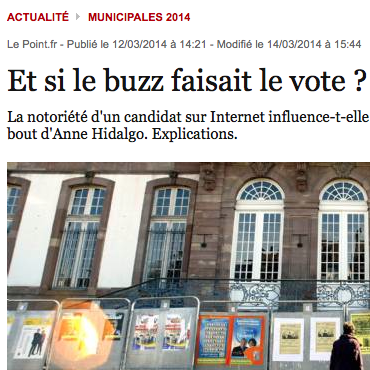 Presse Release : LePoint.fr – Et si le buzz faisait le vote ?