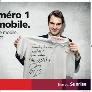 Roger Federer, ambassadeur de l’opérateur Sunrise Freedom