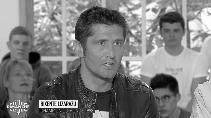 Intervention de Bixente LIZARAZU pour Canal + ©Canal +