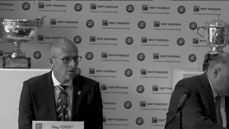 Intervention de Guy FORGET pour Roland Garros 2018 ©Roland Garros 2018