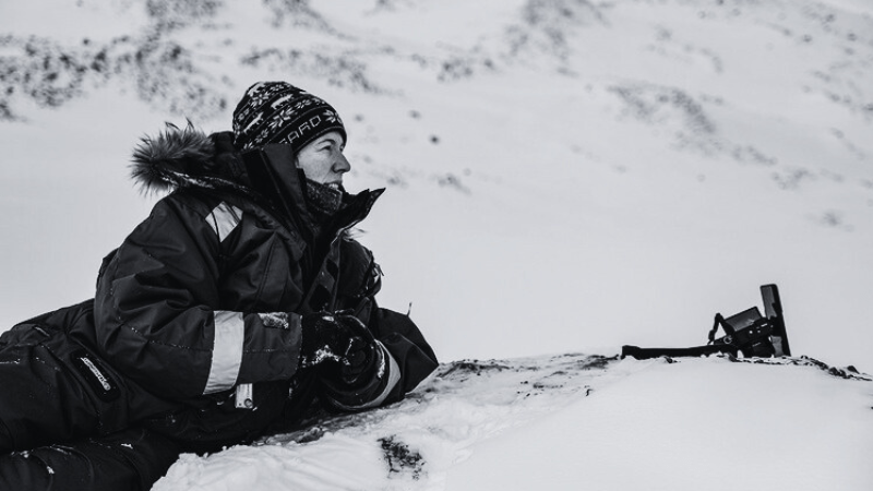 Heïdi SEVESTRE en excursion au Svalbard ©Maria Philippa Rossi