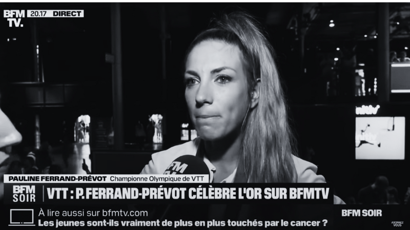Intervention de Pauline FERRAND-PRÉVOT sur sa victoire ©BFMTV