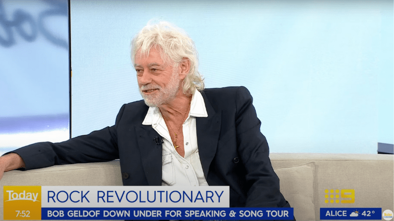 Intervention de Bob GELDOF sur sa musique