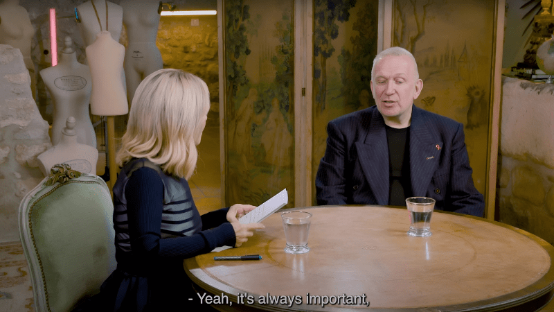 Intervention de Jean-Paul GAULTIER à un fashion